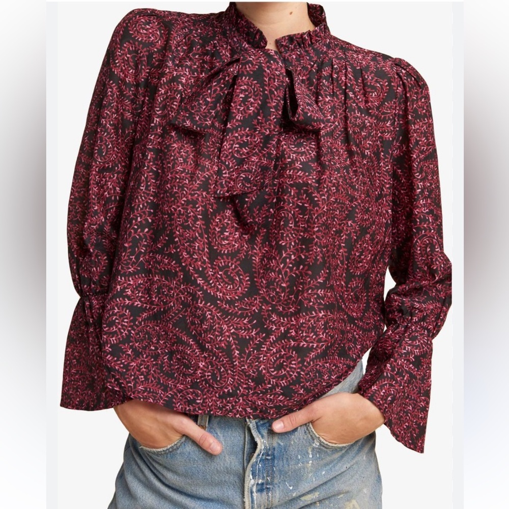 warm August Blouse SZ 2/US M EUC
